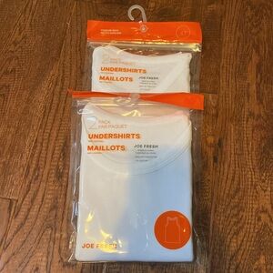BNWT 4 pack Joe Fresh 100% cotton undershirts kids 4T